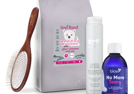 Lovi White Breed Puppy Starter Kit – Complete Food and Coat Care Essentials Set