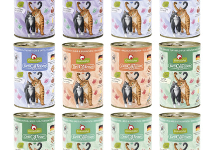 GranataPet DeliCatessen Wet Cat Food Set – Grain-Free, 12x400g, Mixed Five Flavors