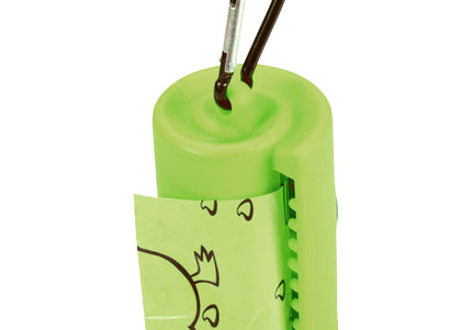 Kiwi Walker Waste Bag Holder – Compact Dispenser with Two Rolls, Durable Orange Design