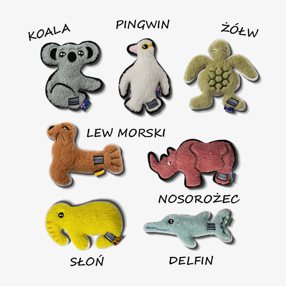 Resploot Tuffles Penguin Dog Toy – Durable Recycled Material with Squeaker